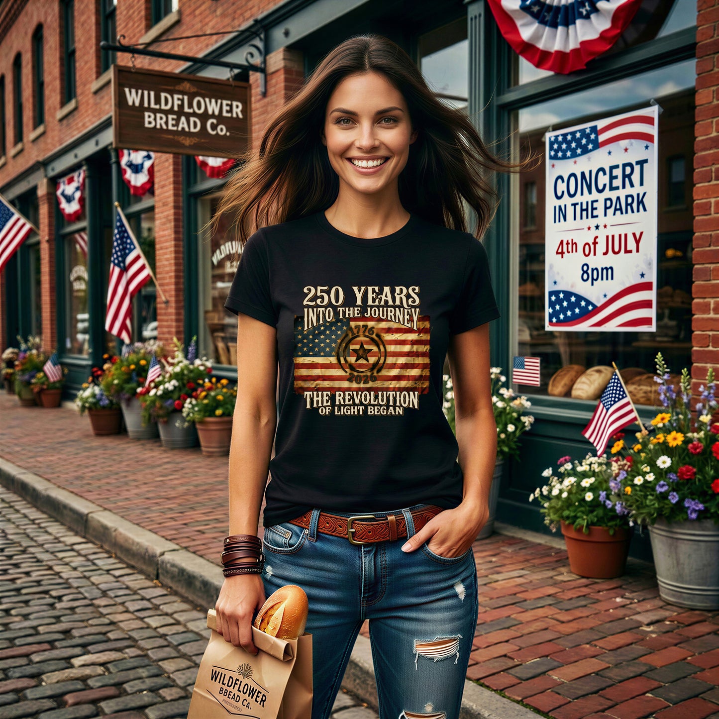 250 Years Into the Journey | Independence Day 2026 Timeless Special Edition | The Revolution of Light | 4th of July Collector Tee | MGW