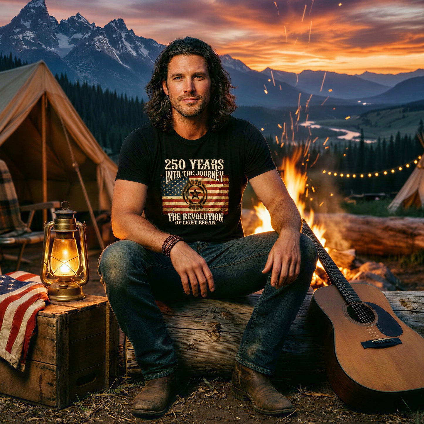 250 Years Into the Journey | Independence Day 2026 Timeless Special Edition | The Revolution of Light | 4th of July Collector Tee | MGW