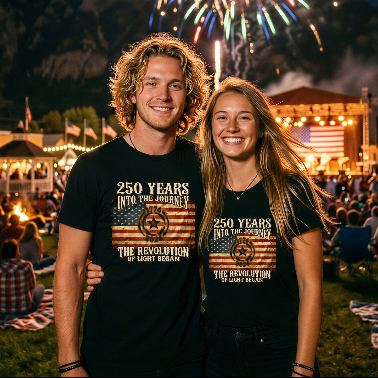 250 Years Into the Journey | Independence Day 2026 Timeless Special Edition | The Revolution of Light | 4th of July Collector Tee | MGW