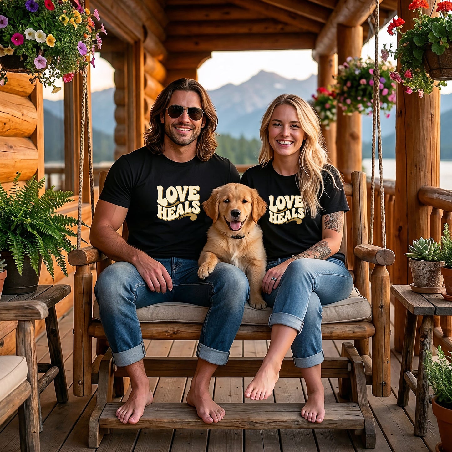 Love Heals Vintage Tee | Sunday Vibes | 70s Bold Typography | Heart Chakra Shirt | Healing Energy