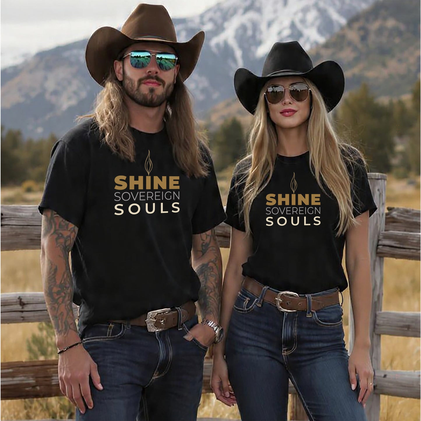 Shine Sovereign Souls | Sunday Vibes Conscious Tee | Spiritual Apparel | Premium Unisex Black Tee