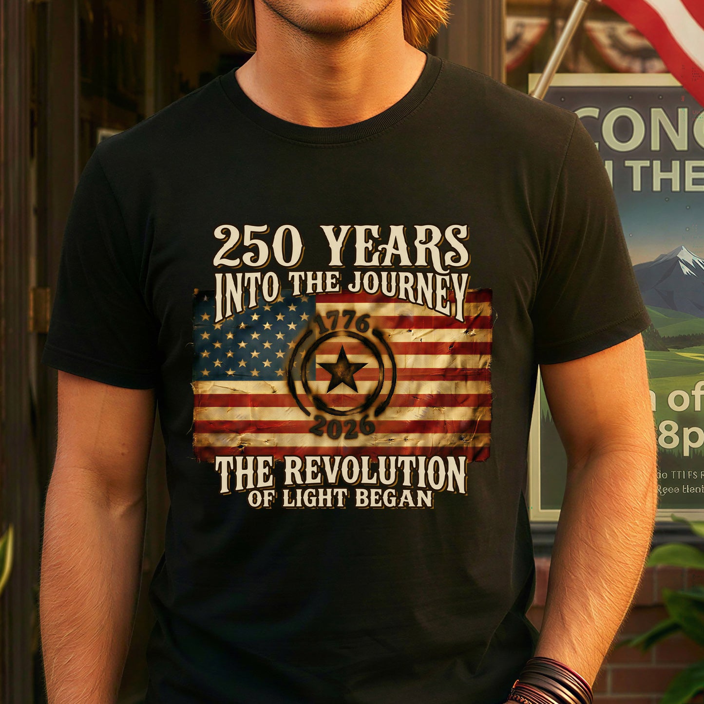 250 Years Into the Journey | Independence Day 2026 Timeless Special Edition | The Revolution of Light | 4th of July Collector Tee | MGW