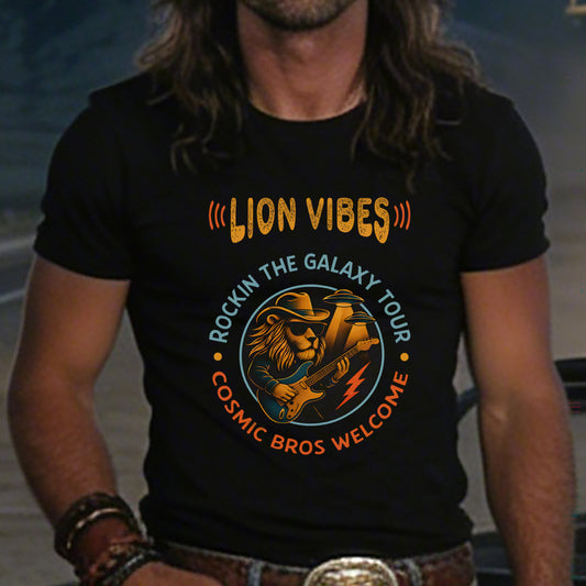Cosmic Bros Welcome | MGW Graphic Tee | Premium Unisex Vintage Black | Funny Cosmic Shirt | Galaxy Music Tee