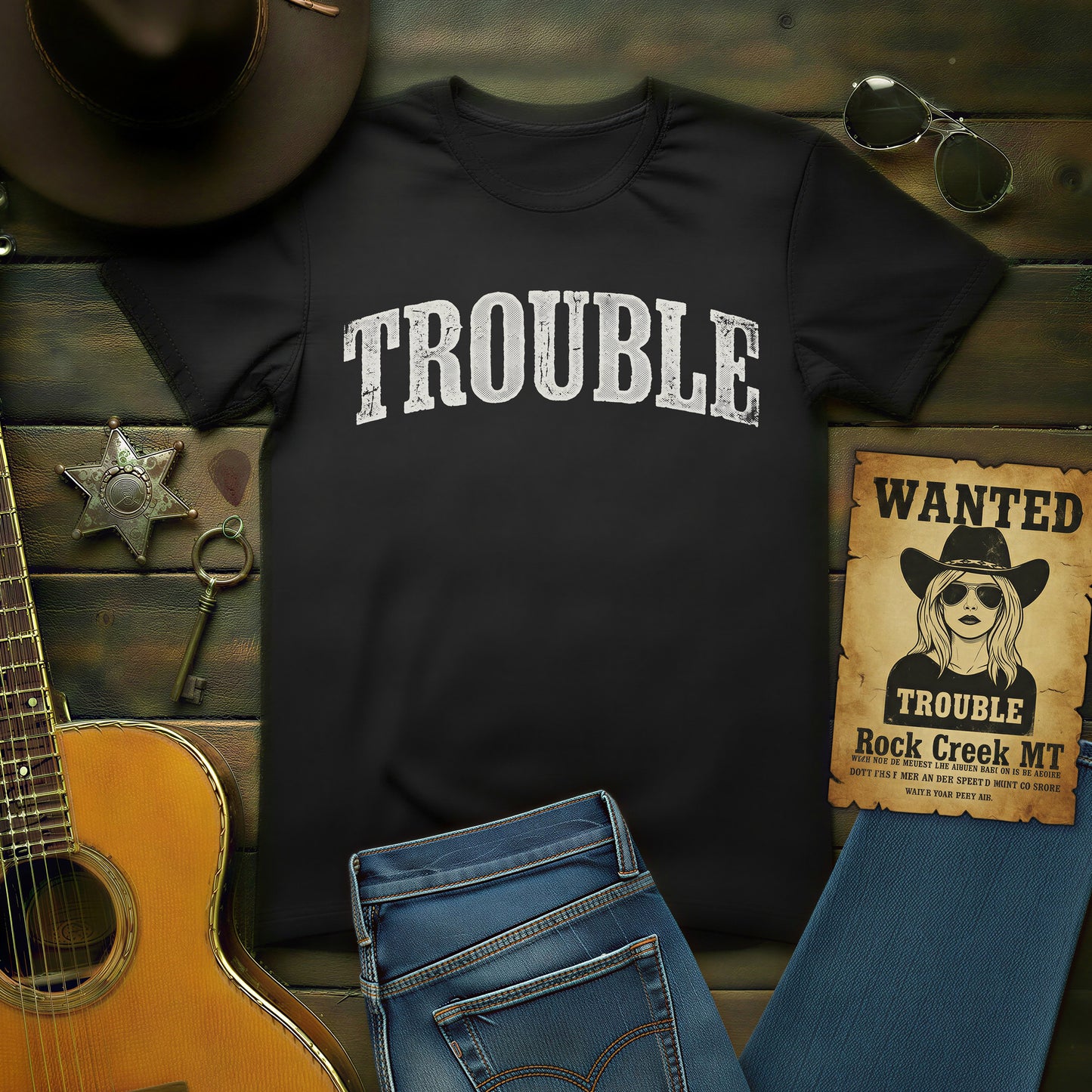 Outlaw Shirt | Rebel Graphic Tee | Vintage Distressed Design | Unapologetic Statement Wear