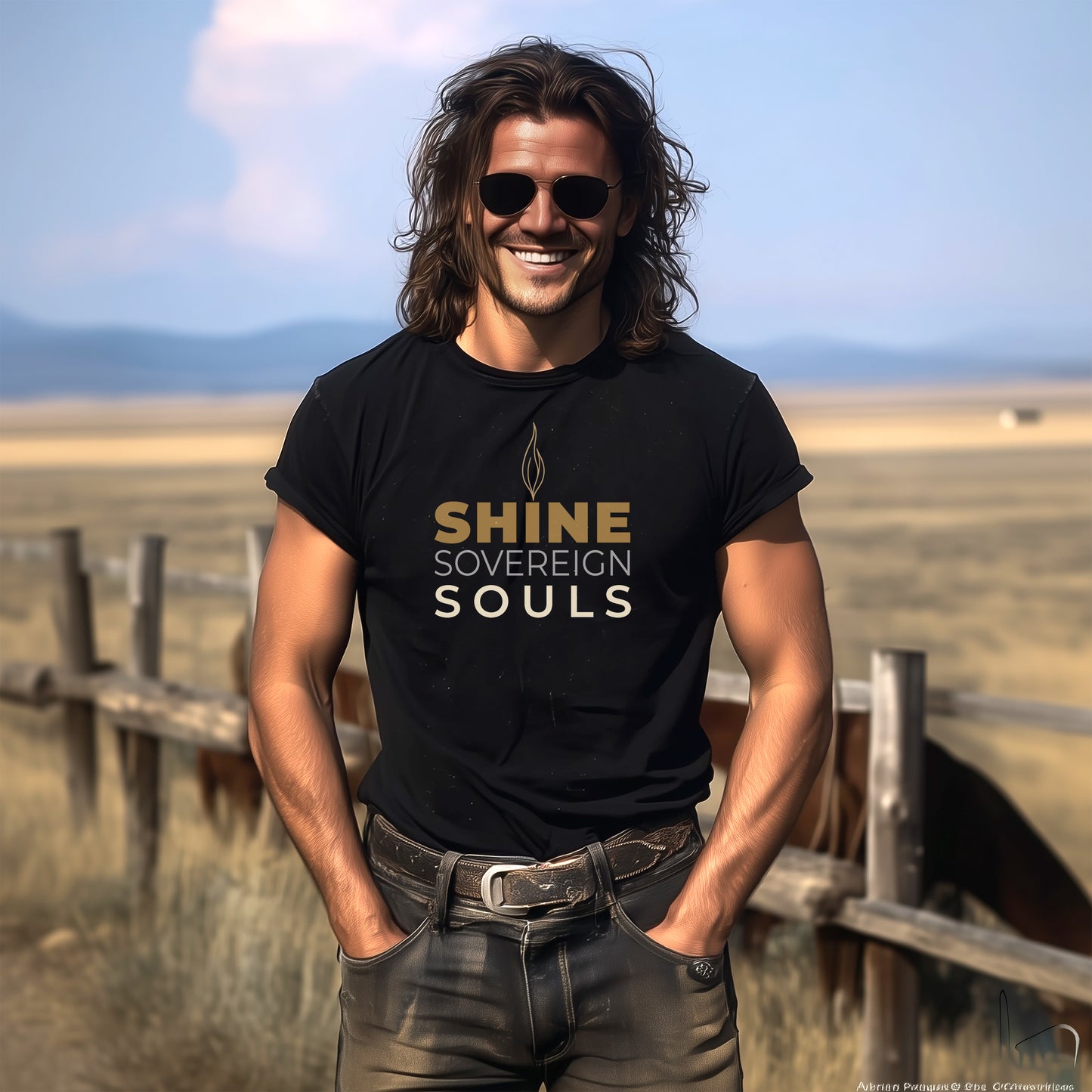 Shine Sovereign Souls | Sunday Vibes Conscious Tee | Spiritual Apparel | Premium Unisex Black Tee