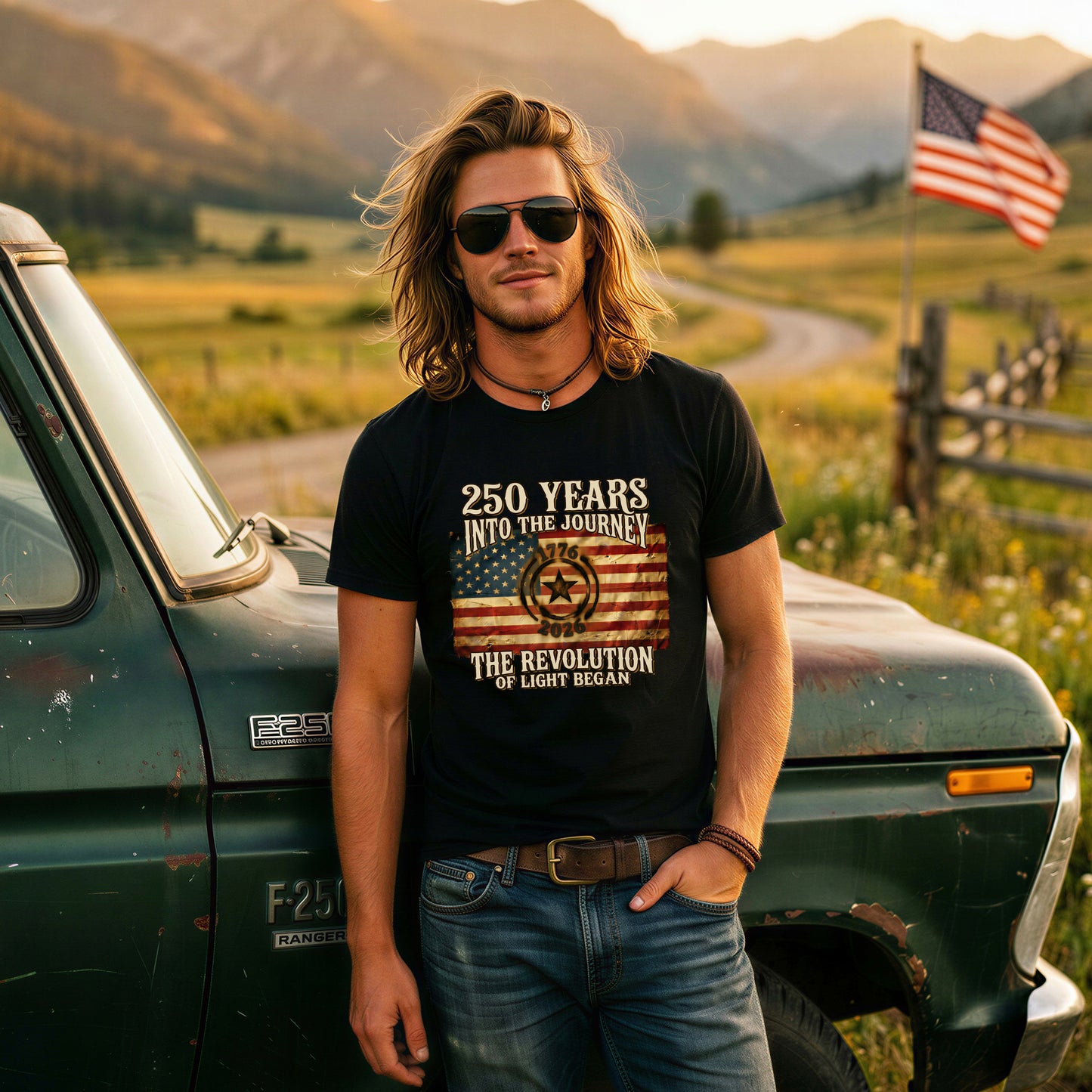 250 Years Into the Journey | Independence Day 2026 Timeless Special Edition | The Revolution of Light | 4th of July Collector Tee | MGW