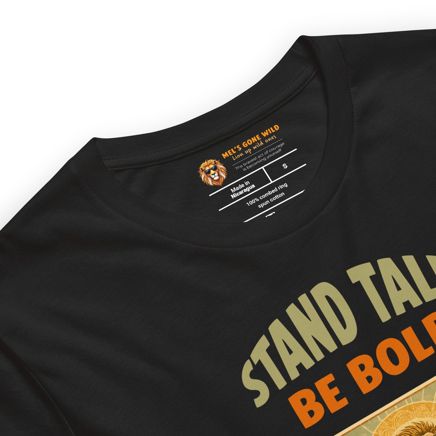 Shine Bright | Stand Tall Be Bold Stay Free | MGW Graphic Tee | Premium Unisex Vintage Black | Inspirational Spirit Tee